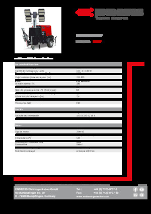 Maszty oświetleniowe Endress EFA 835 S4 320 HV 