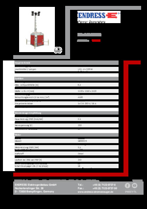 Maszty oświetleniowe Endress EFA 840 S4 320