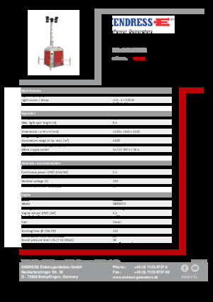 Maszty oświetleniowe Endress EFA 840 S4 320