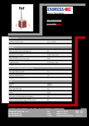 Maszty oświetleniowe Endress EFA 840 S4 320
