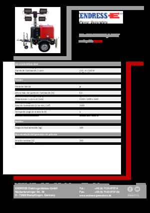 Maszty oświetleniowe Endress EFA 850 S4 150 Hybrid ST 