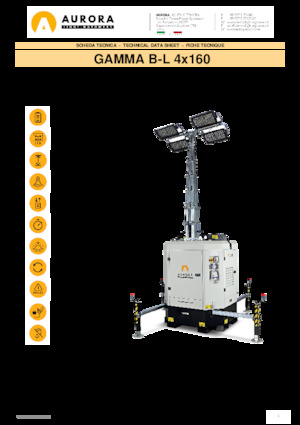 Maszty oświetleniowe Aurora Gamma B-L 4x160
