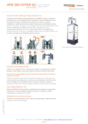 Maszty oświetleniowe Generac Mobile HPB 360 Hyper K2