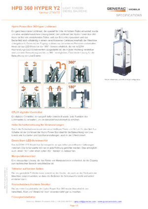 Maszty oświetleniowe Generac Mobile HPB 360 Hyper Y2