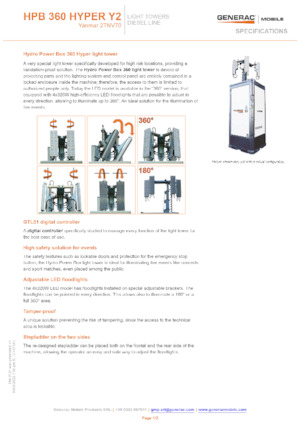 Maszty oświetleniowe Generac Mobile HPB 360 Hyper Y2