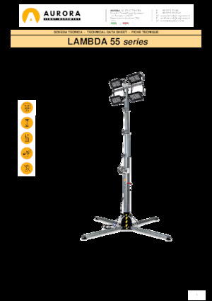 Maszty oświetleniowe Aurora Lambda 55 4x75W