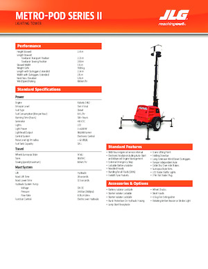 Maszty oświetleniowe JLG Metro-POD