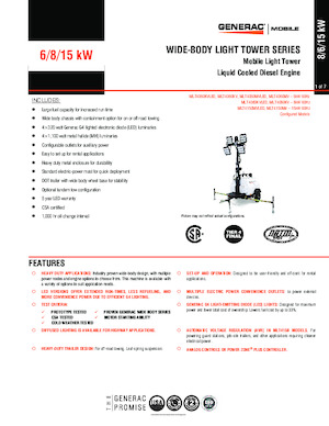 Maszty oświetleniowe Generac Mobile MLT4080 KV LED