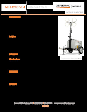 Maszty oświetleniowe Generac Mobile MLT4200 IVF4