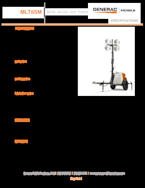Maszty oświetleniowe Generac Mobile MLT6 SM