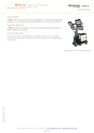 Maszty oświetleniowe Generac Mobile MT 2 Y