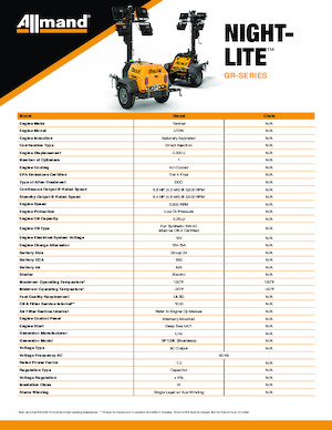 Maszty oświetleniowe Allmand Night-Lite GL series