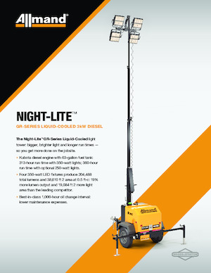 Maszty oświetleniowe Allmand Night-Lite GR Series Liquid-Cooled 3kW