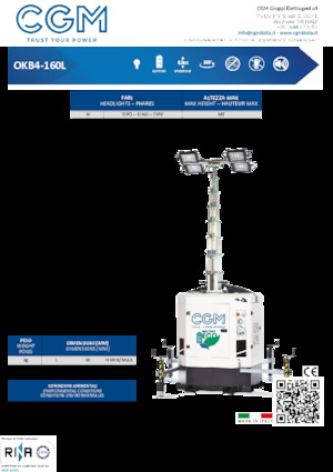Maszty oświetleniowe CGM OKB4-160L