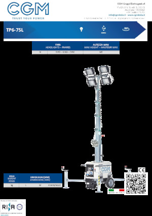 Maszty oświetleniowe CGM TP6-75L