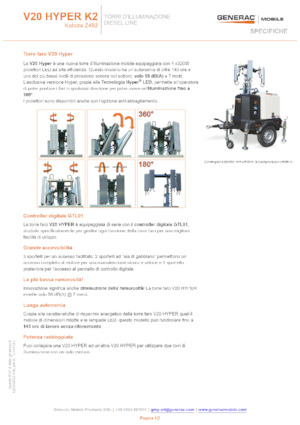 Maszty oświetleniowe Generac Mobile V 20 Hyper K2