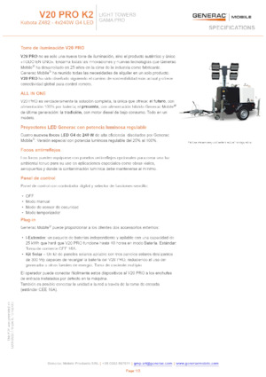 Maszty oświetleniowe Generac Mobile V 20 Pro