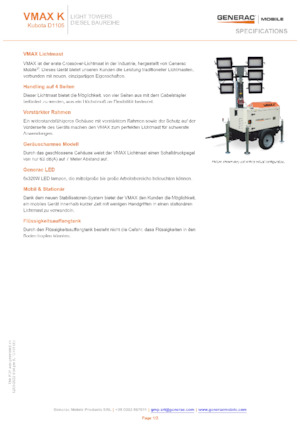 Maszty oświetleniowe Generac Mobile VMAX