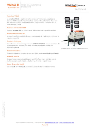 Maszty oświetleniowe Generac Mobile VMAX