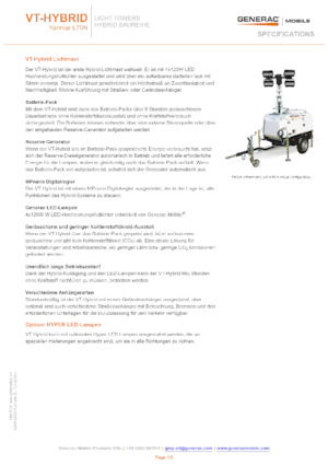 Maszty oświetleniowe Generac Mobile VT-Hybrid