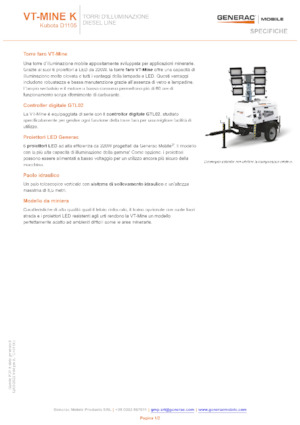 Maszty oświetleniowe Generac Mobile VT-MINE K
