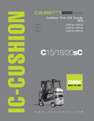 Wózki widłowe LPG Clark C20 s C