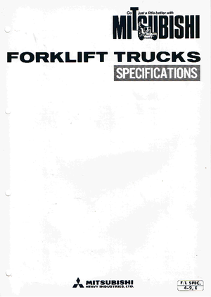 Wózki widłowe LPG Mitsubishi FG 20 T