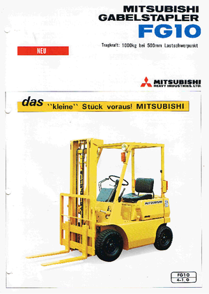 Wózki widłowe LPG Mitsubishi FG 10 T