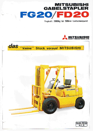 Wózki widłowe LPG Mitsubishi FG 20 K