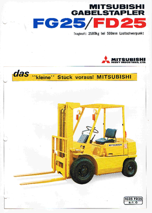 Wózki widłowe LPG Mitsubishi FG 25 K