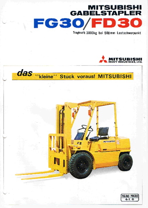 Wózki widłowe LPG Mitsubishi FG 30 K