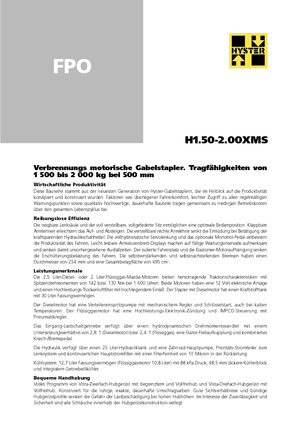 Wózki widłowe LPG Hyster H 1.75 XM