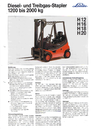 Spalinowe antywybuchowe wózki widłowe Linde H 20 T