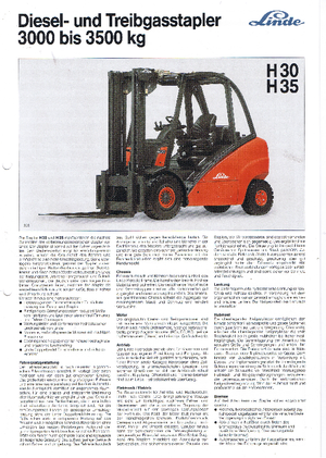 Spalinowe antywybuchowe wózki widłowe Linde H 30 T