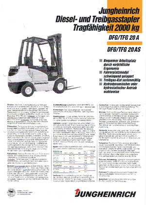 Wózki widłowe LPG Jungheinrich TFG-20 A