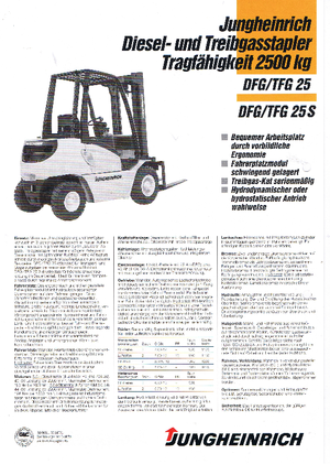 Wózki widłowe LPG Jungheinrich TFG 25