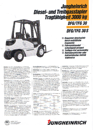 Wózki widłowe LPG Jungheinrich TFG 30