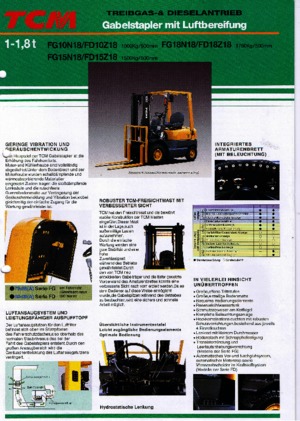 Wózki widłowe LPG TCM FG 15 N 18 T