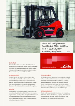 Wózki widłowe LPG Linde H80/900T