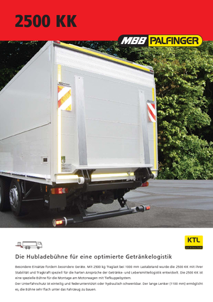 Platformy załadunkowe MBB Palfinger 2500 KK