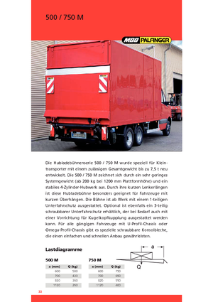 Platformy załadunkowe MBB Palfinger 500 M