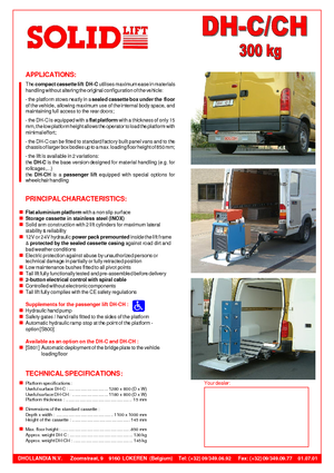 Platformy załadunkowe Dhollandia DH-CH