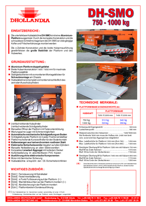 Platformy załadunkowe Dhollandia DH-SMO