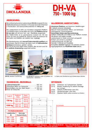 Platformy załadunkowe Dhollandia DH-VA