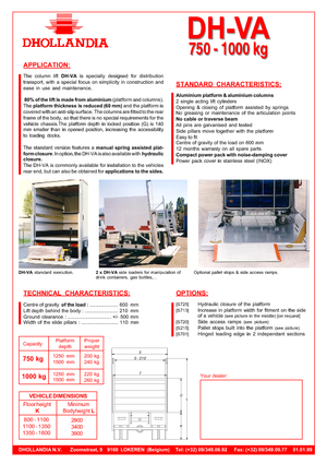 Platformy załadunkowe Dhollandia DH-VA