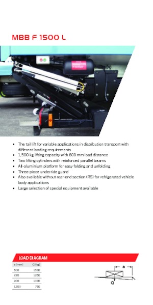 Platformy załadunkowe MBB Palfinger MBB F 1500 L
