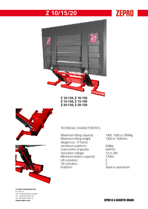 Platformy załadunkowe ZEPRO Z 15-150