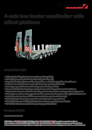 Naczepa niskopodwoziowa Schwarzmüller 4-axle low loader semitrailer with offset platform - reinforced - extendible