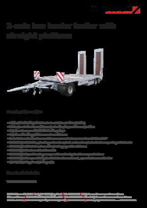 Przyczepy niskopodwoziowe Schwarzmüller 2-axle low loader trailer with straight platform