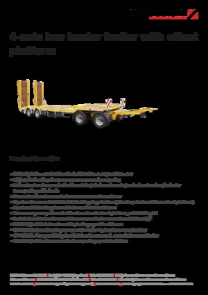 Przyczepy niskopodwoziowe Schwarzmüller 4-axle low loader trailer with offset platform
